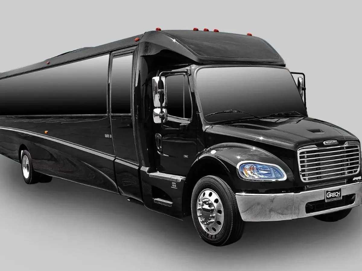 Black executive mini bus for DC sports team and corporate group transportation, Smart Limo Rental